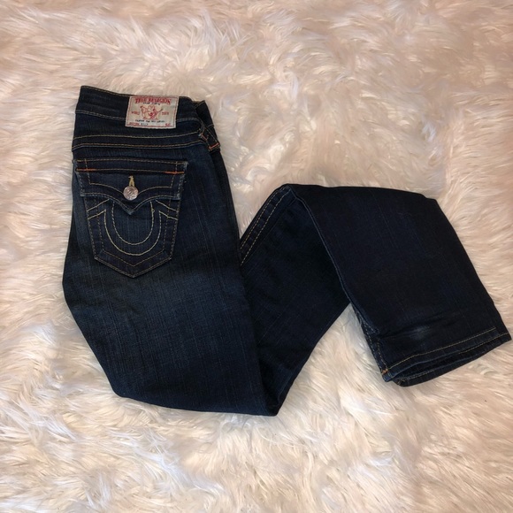 Denim - Distressed ripped bootcut true religion jeans
